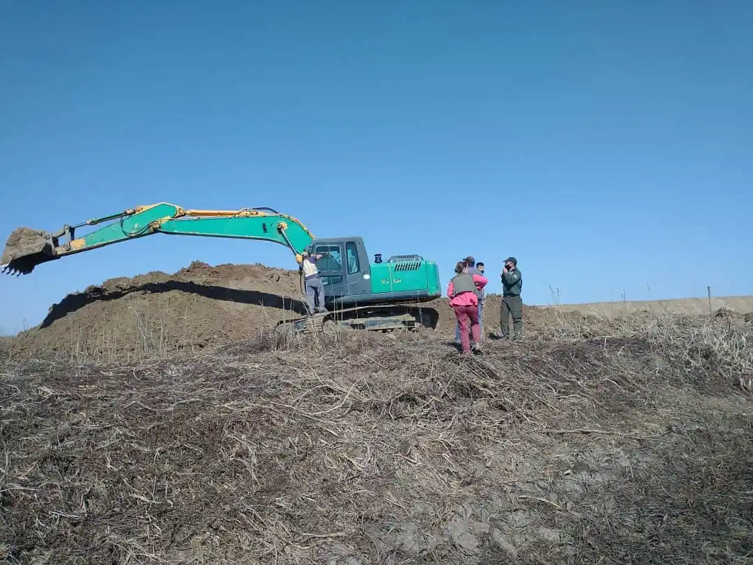 ¿Qué hacía una retroexcavadora operando en islas de Victoria?