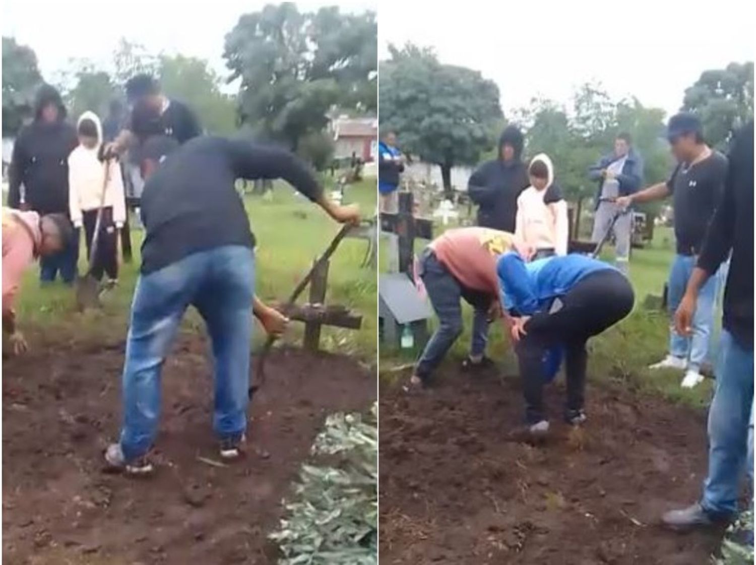 Denuncian abandono en el cementerio de General Rodríguez: una familia debió cavar el pozo para enterrar a su padre