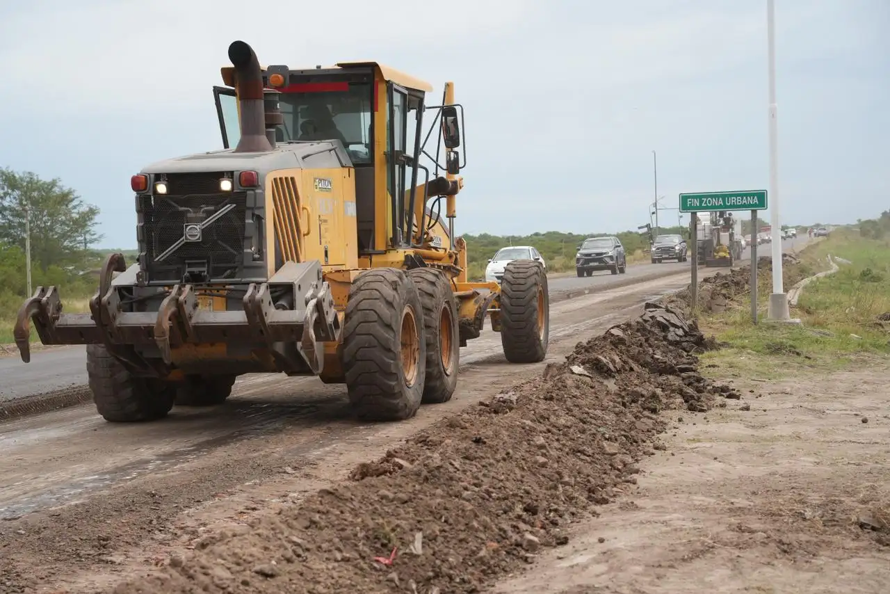 Reiniciaron las obras de repavimentación en el Acceso Norte de Gualeguaychú