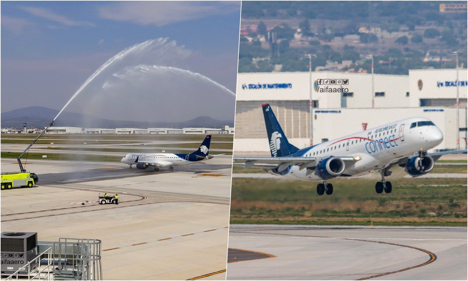 Aeroméxico realiza el primer vuelo a Estados Unidos desde el AIFA