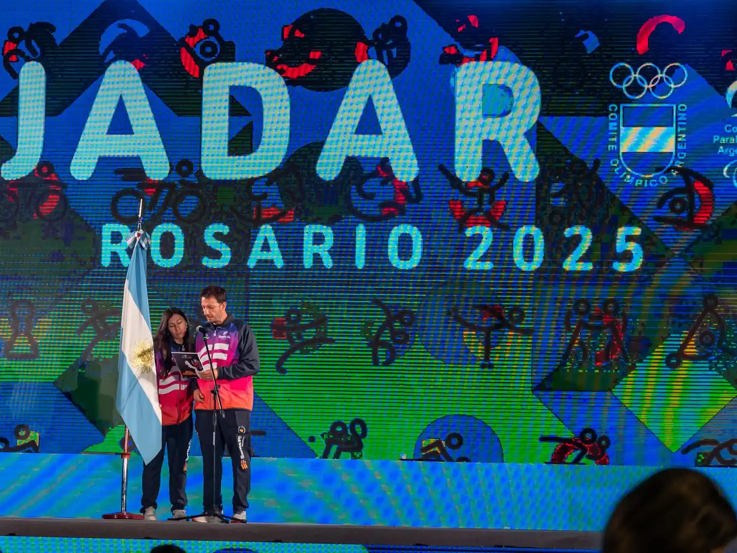 Se inauguraron en el Monumento a la Bandera en Rosario, los JADAR 2025.Foot:Jadar 2025