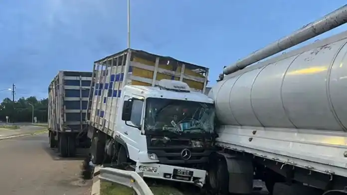 Circulaba desde Gilbert a Gualeguaychú, se quedó sin dirección y chocó contra un camión estacionado