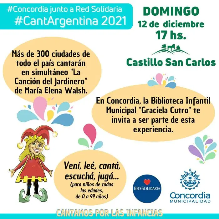 Concordia cantó junto a la red solidaria por las infancias