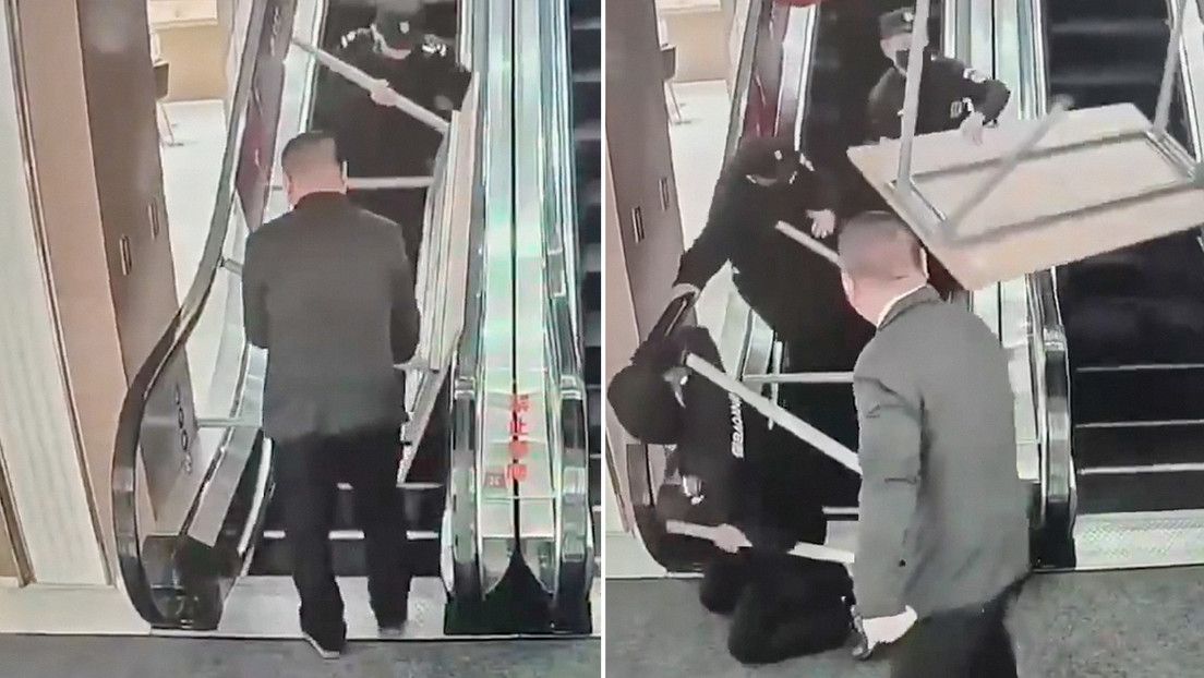 Desastre en un centro comercial.