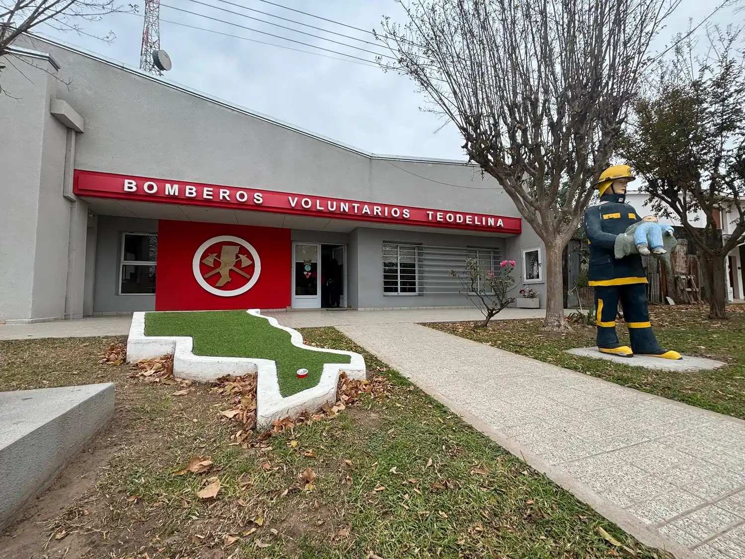 El cuartel de bomberos de Teodelina.