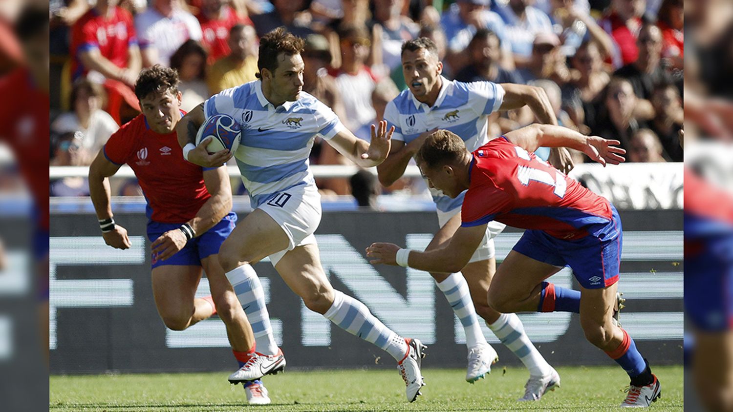 Los Pumas golearon 59-5 a Chile en Nantes