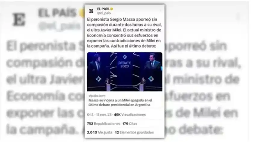 "Massa impuso su agenda" y "Milei no pudo": qué dijo la prensa internacional el debate presidencial