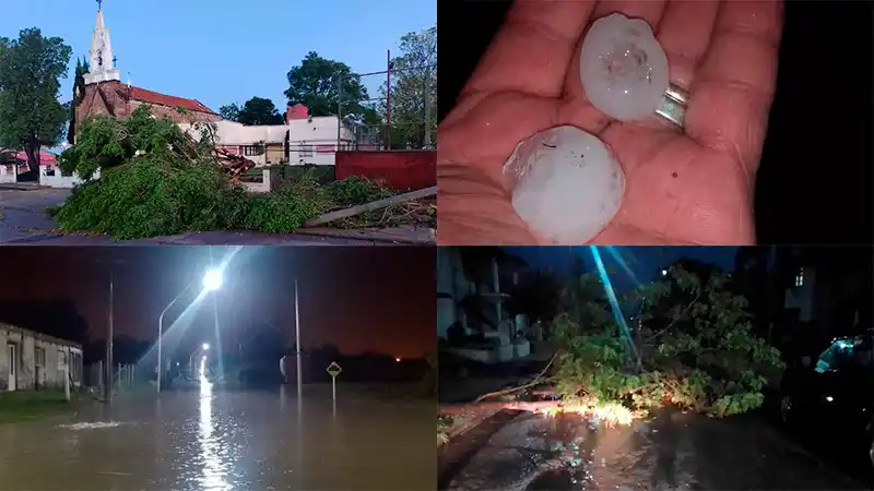 Varios puntos de Entre Ríos tuvieron destrozos por la tormenta