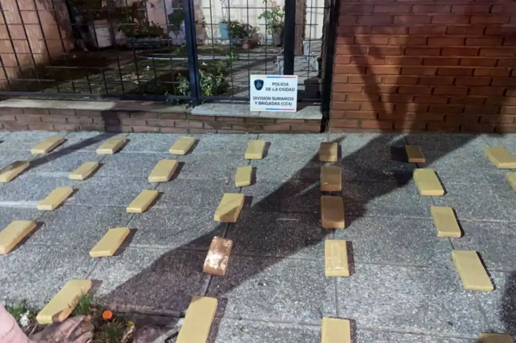 Sorprendieron a un hombre con 50 ladrillos de marihuana