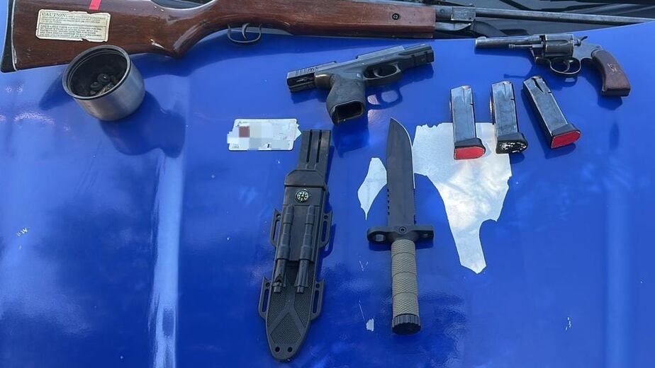 Detuvieron a un hombre por poseer distintas armas de fuego sin documentación.