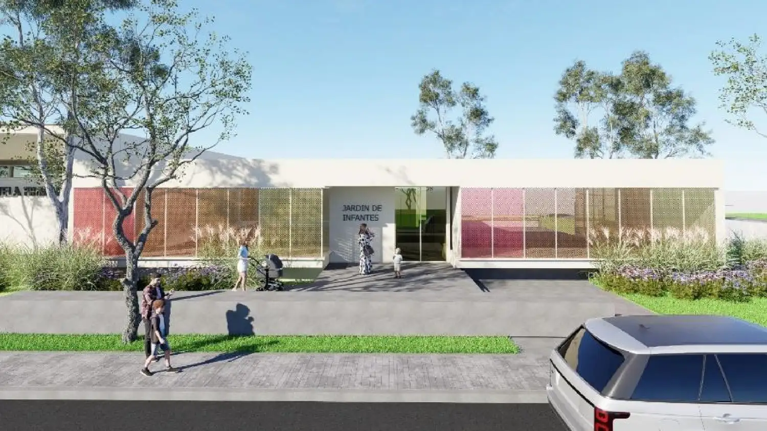 Así se proyecta la nueva escuela en un terreno de Loteo Manantiales.