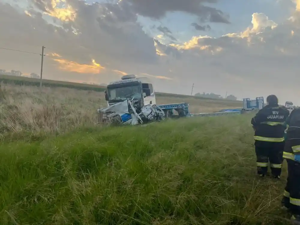 El accidente sobre la ruta 33.
