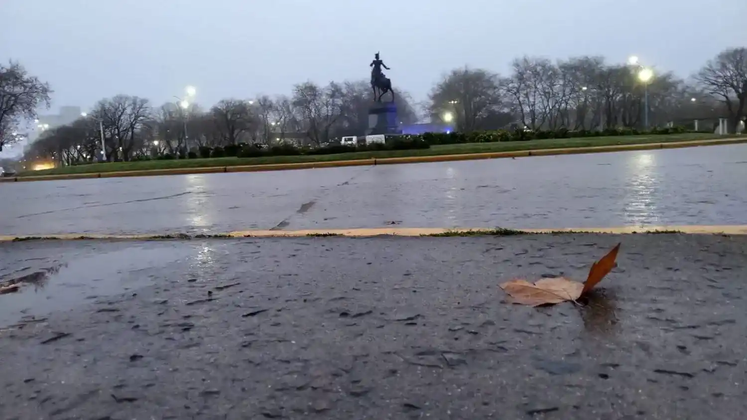 Jornada gris. Así se presentó ayer