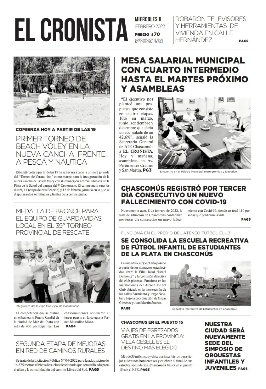 Tapa 9 de febrero 2022
