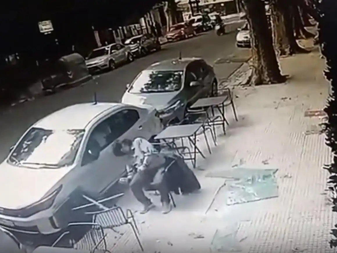 El momento del accidente.