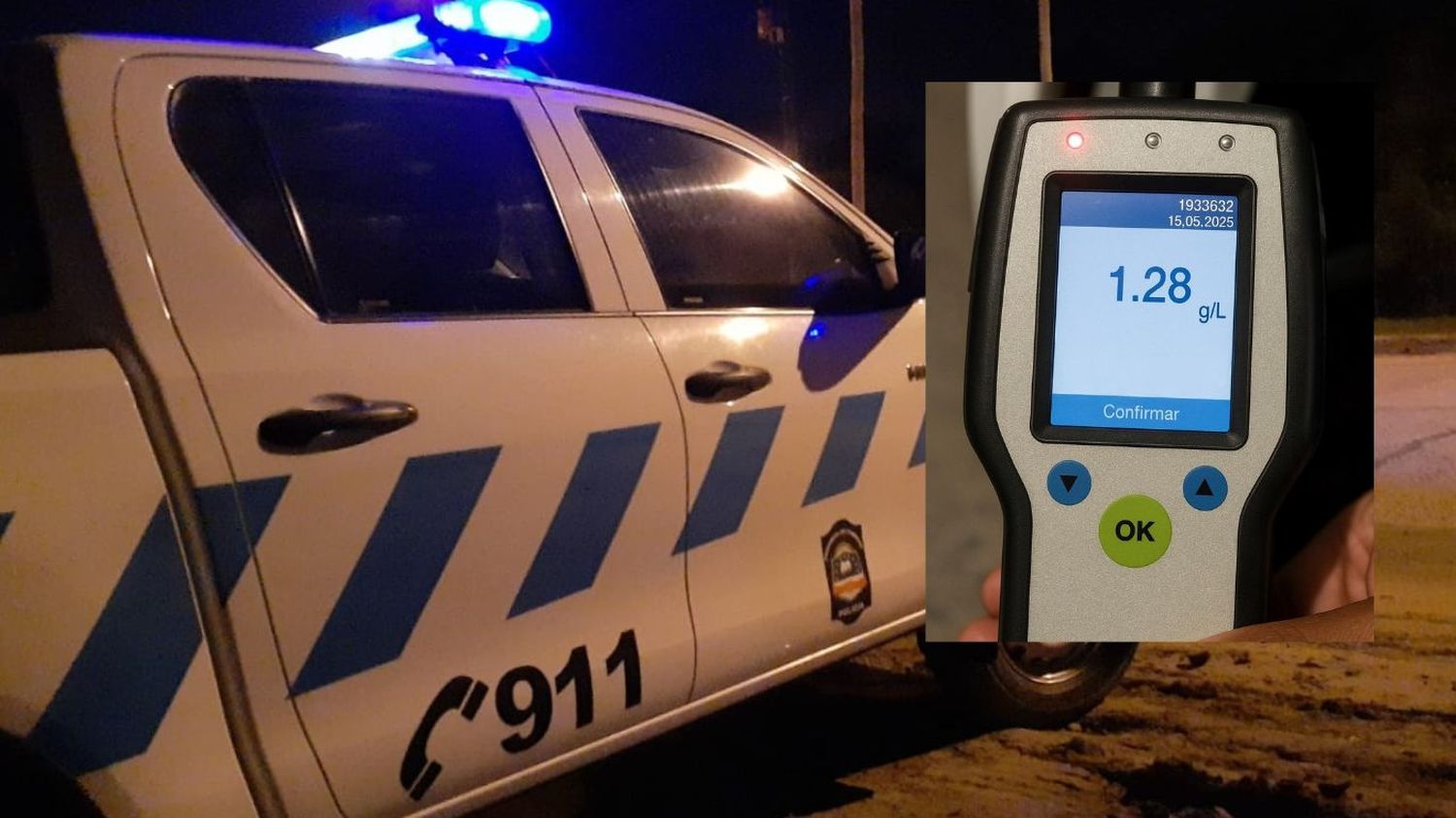 Conducía ebrio y fue interceptado frente al Instituto Policial