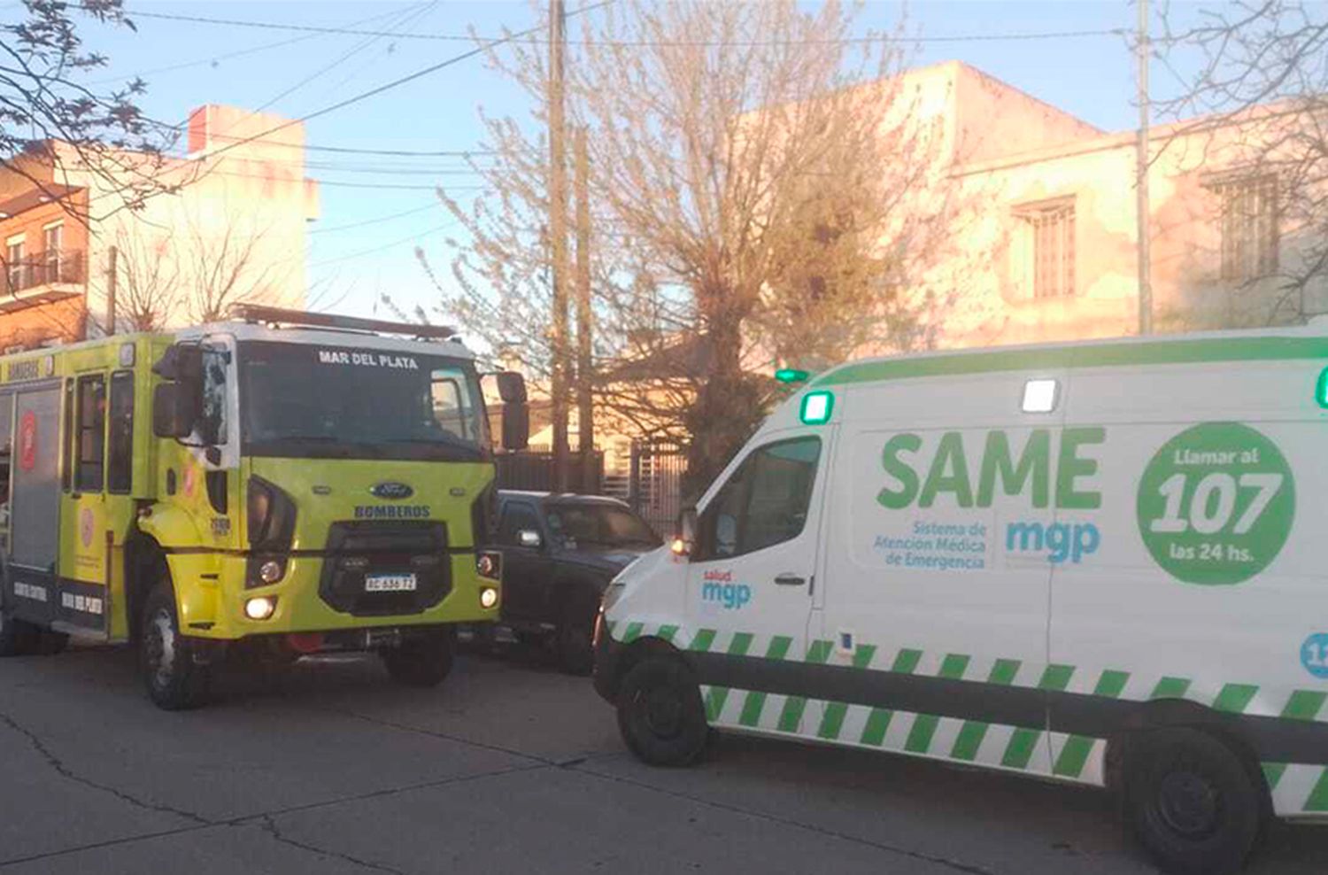 Incendio en una vivienda: el propietario fue trasladado al HIGA con quemaduras en piernas y brazos