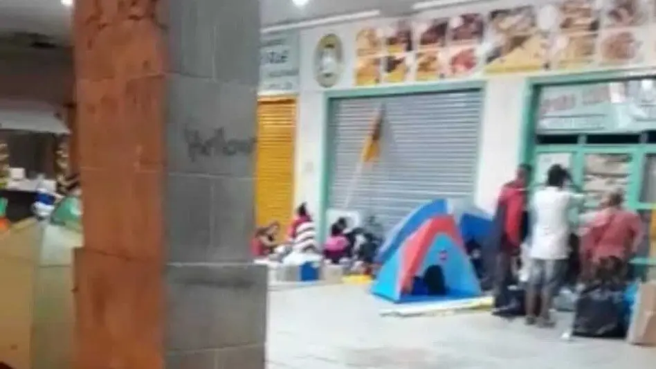 La organización de Raúl Castells montó un acampe en La Rambla