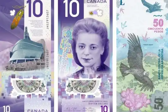 Un billete canadiense derrotó al de $50 argentino y es el mejor del mundo