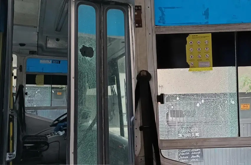 Un hombre atacó con un piedrazo un colectivo de la línea 101 en el centro
