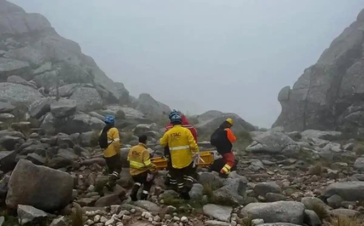 El rescate fue en una zona de difícil acceso del cerro Champaquí. (Cadena 3)