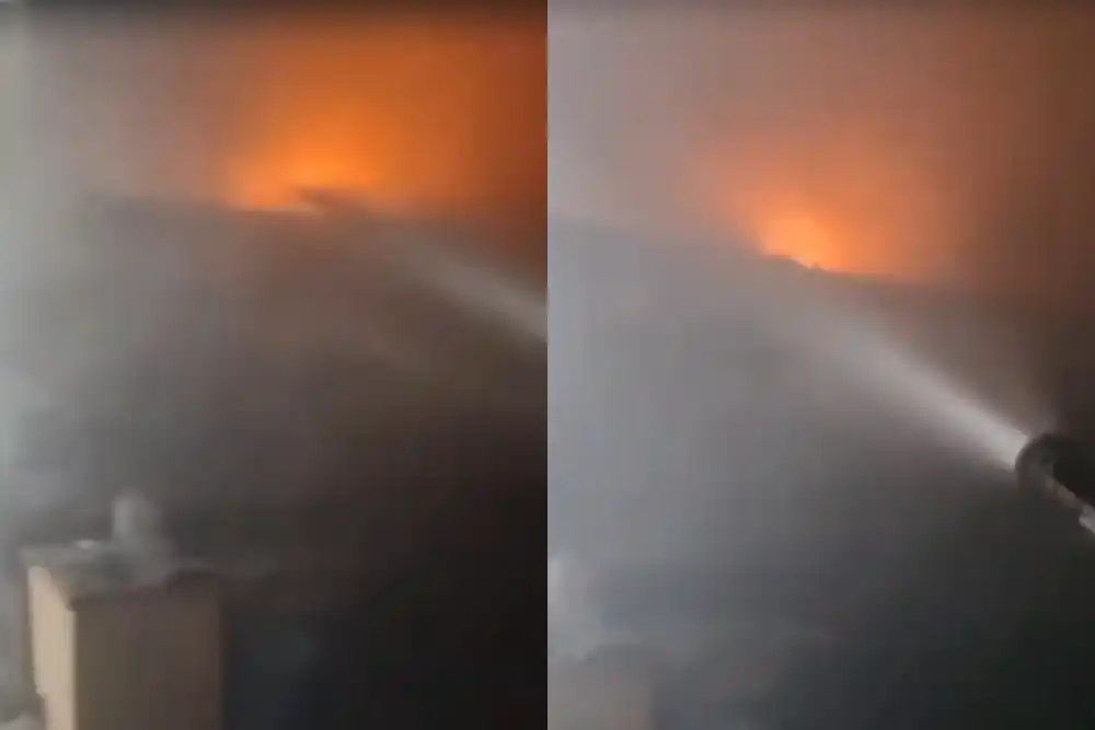 Incendio de magnitud en una fábrica de productos de limpieza en zona sur