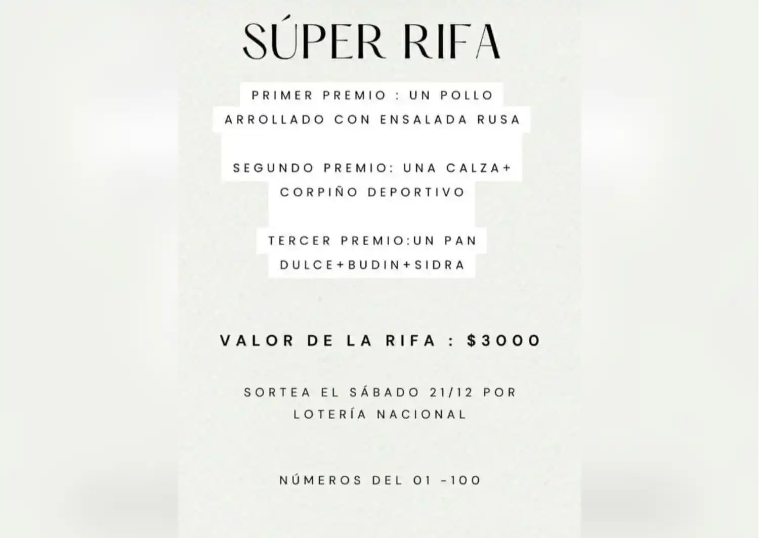 Rifa solidaria para Antonela