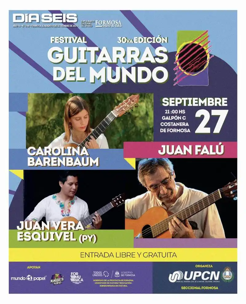 El Festival Guitarras del Mundo celebra 
30 años y Juan Falú tocará en Formosa
