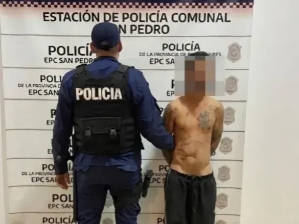 El agresor fue trasladado a la Comisaría.