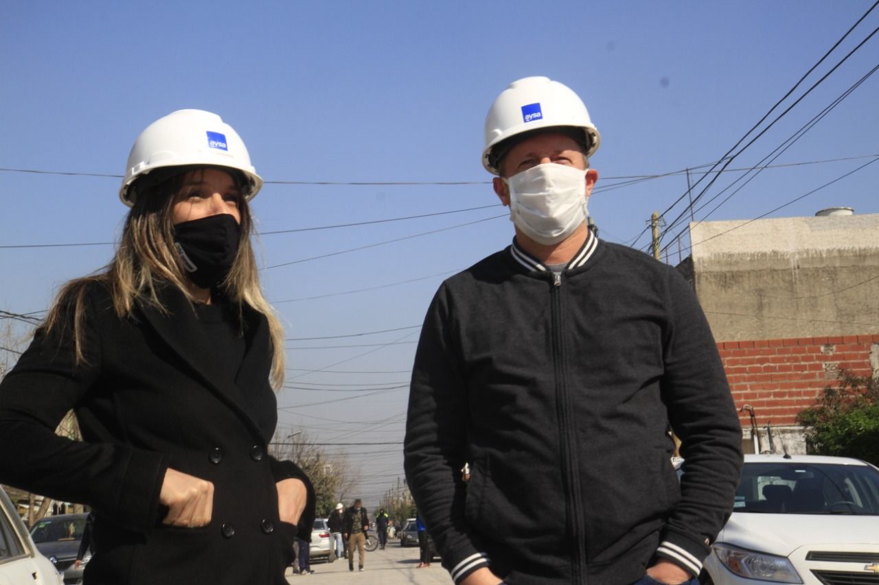 Galmarini e Insaurralde presenciaron trabajos que beneficiarán a 36 mil vecinos de Lomas de Zamora