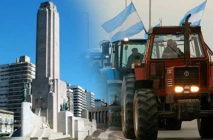 Tractores en el Monumento: el campo organiza una protesta contra las medidas del gobierno nacional