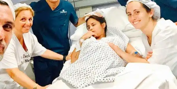 El Chato Prada publicó una foto de Lourdes Sánchez "en pleno trabajo de parto"