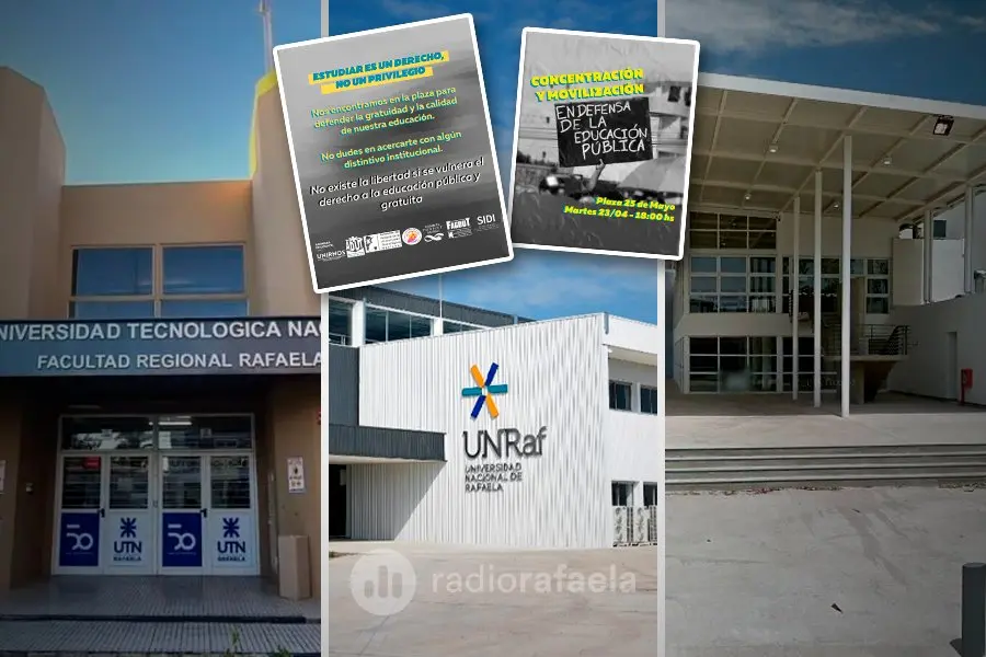Defensores de las universidades públicas marcharán también en Rafaela