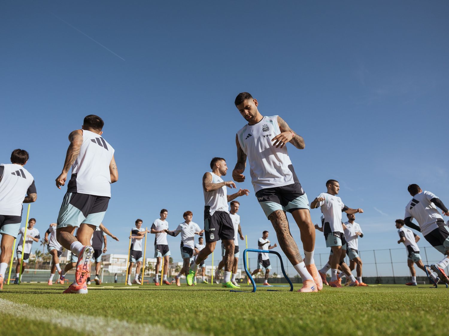 Argentina entrena hoy a puertas abiertas en el estadio del Elche.Foto :AFA