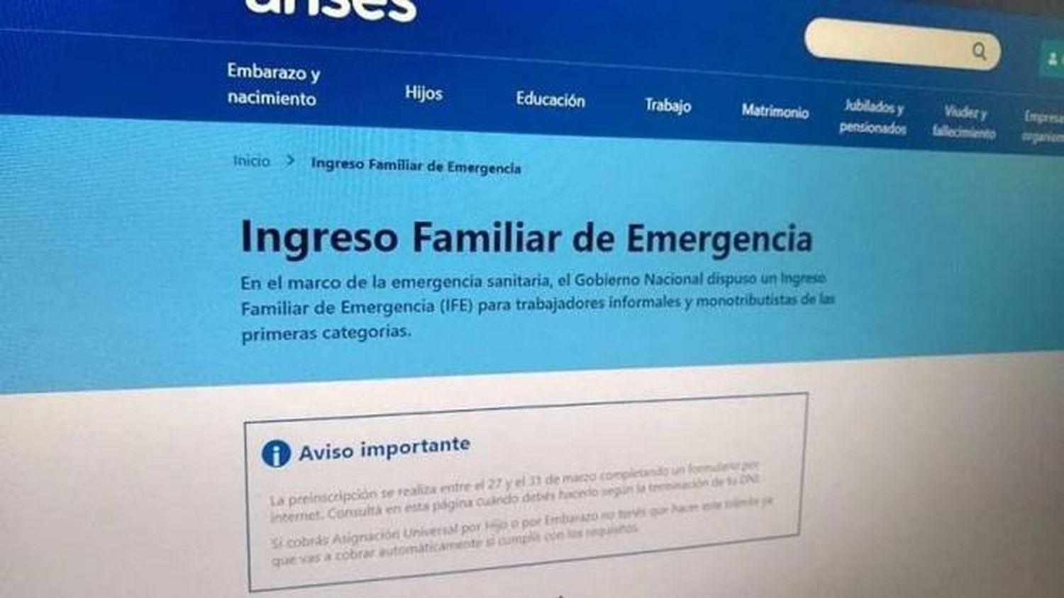 El IFE se podrá cobrar  a través de Rapipago  y Pago Fácil