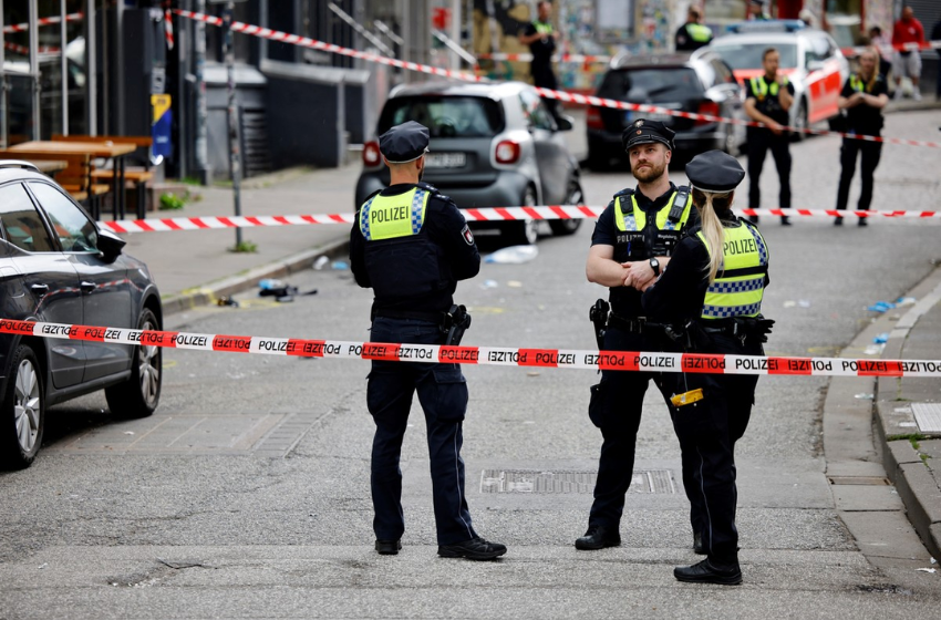 La policía de Hamburgo neutralizó a un agresor en la previa a un partido de la Eurocopa. Foto: Reuters/Axel Schmidt