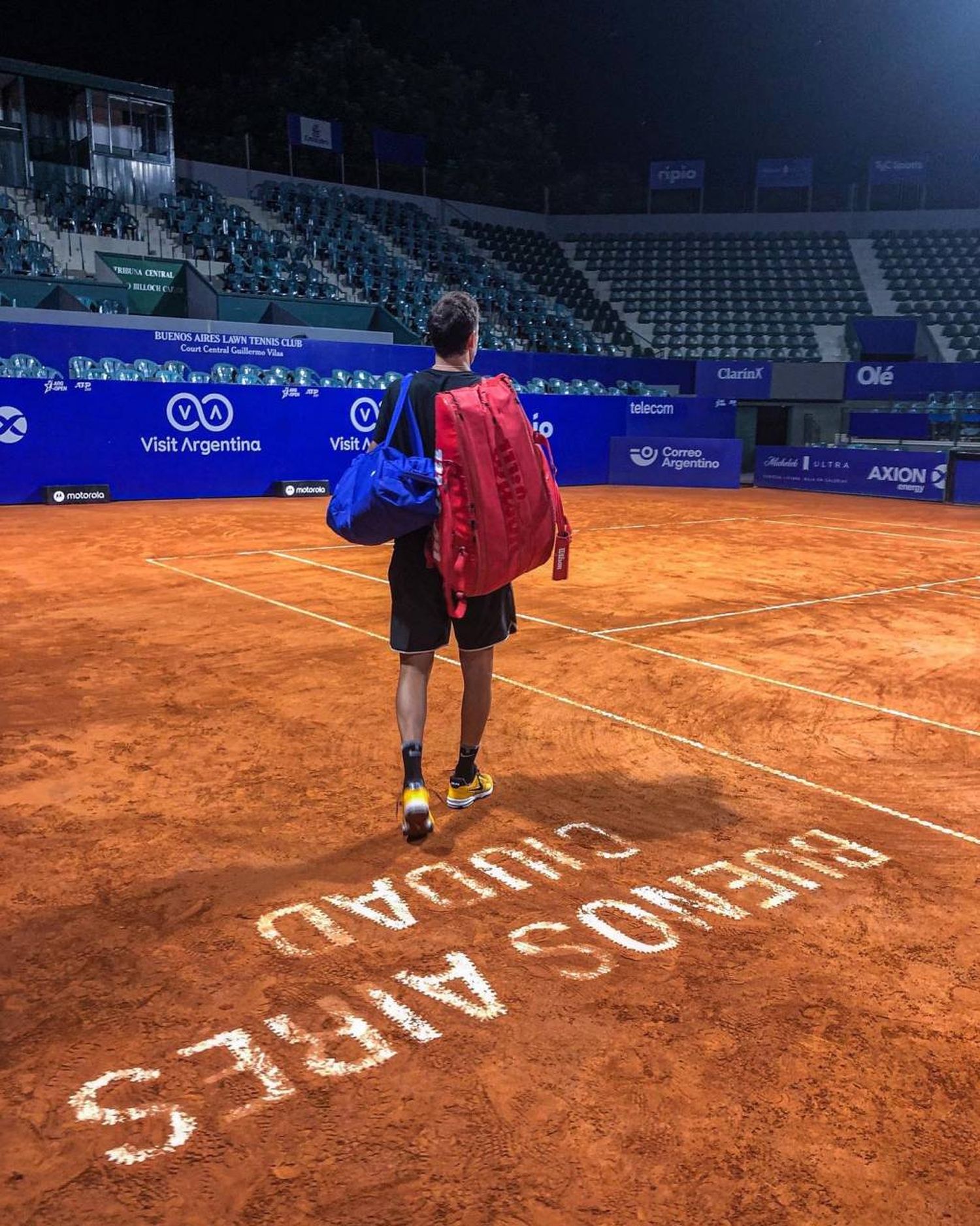 Del Potro se entrenó de cara al ATP de Buenos Aires