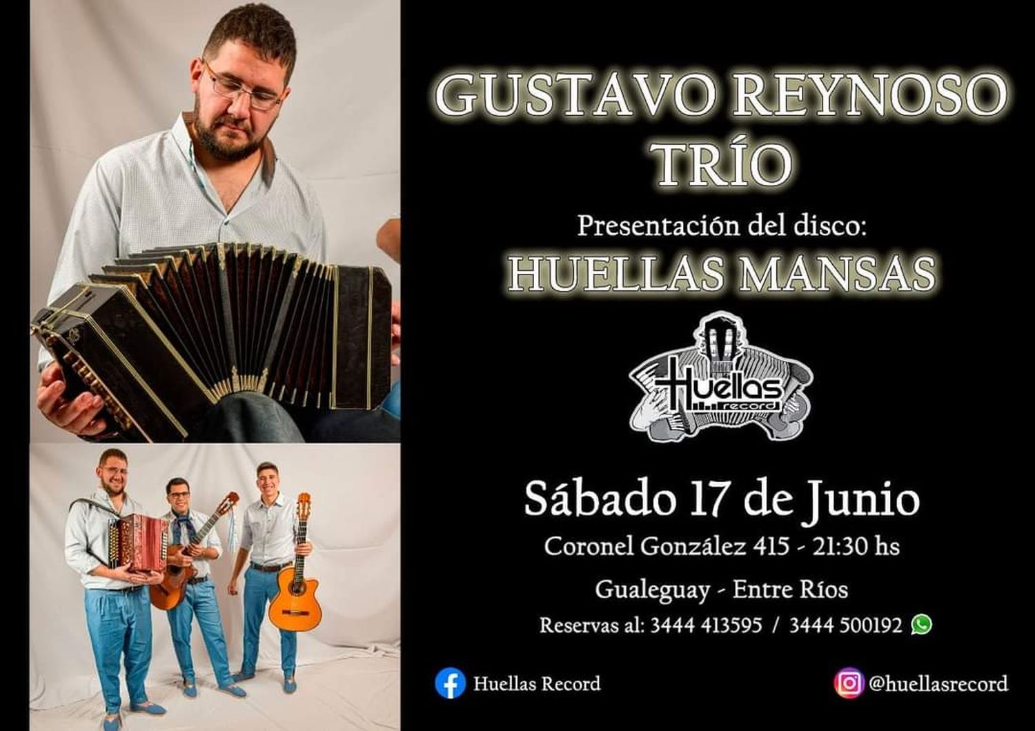 Gustavo Reynoso Trío presenta su nuevo disco “Huellas mansas”