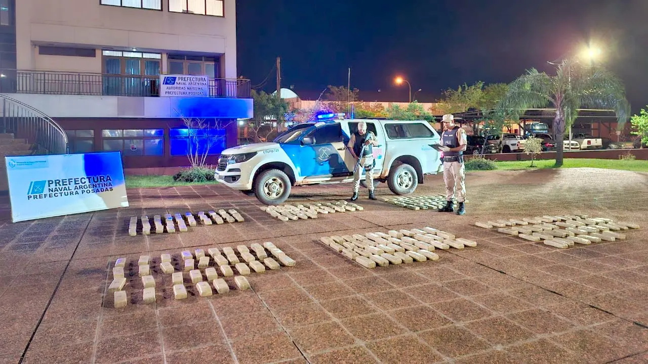 Prefectura secuestró droga en Misiones y Formosa: hay dos detenidos