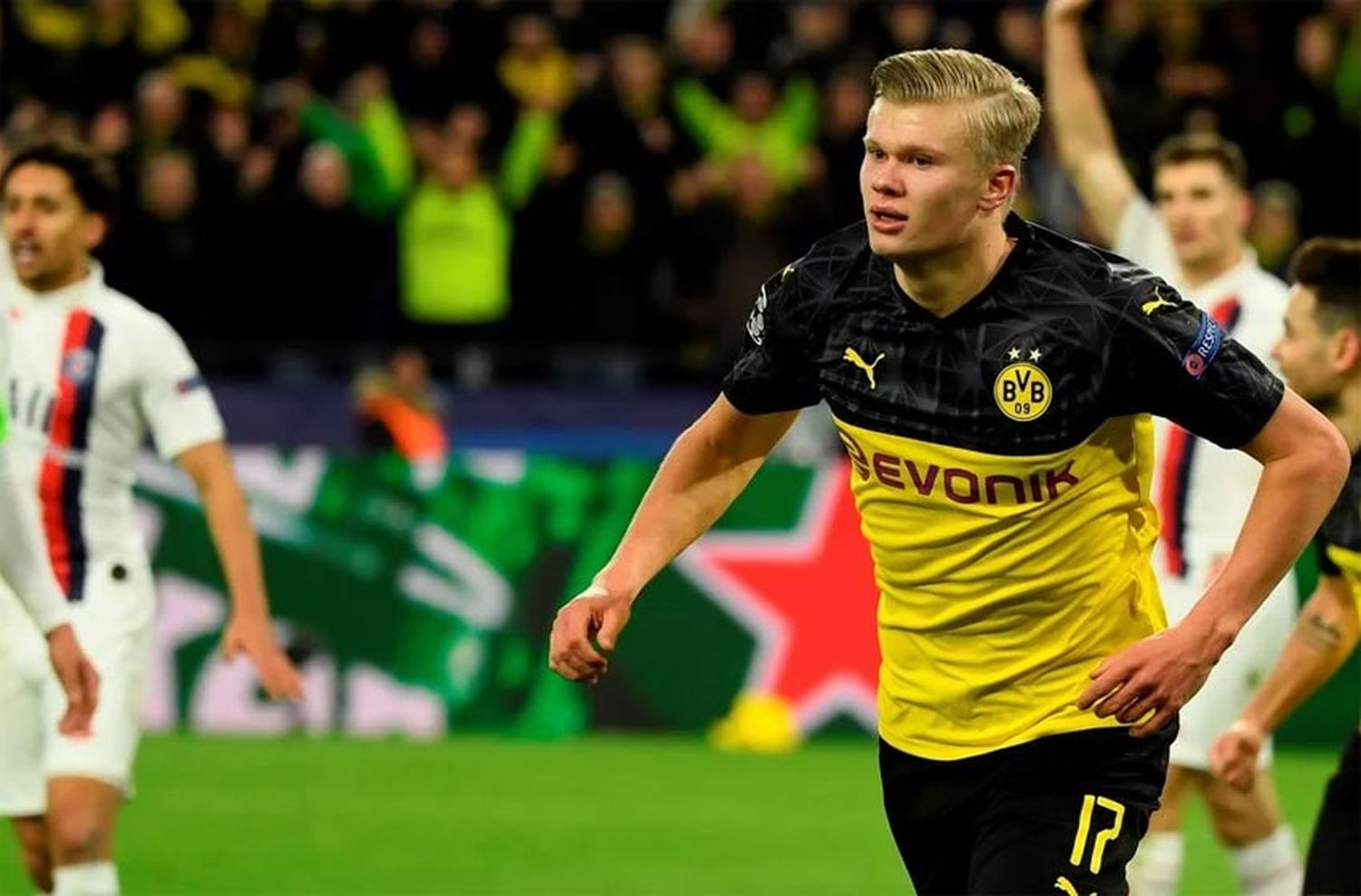 Con un Haaland intratable, el Dortmund sorprendió al PSG