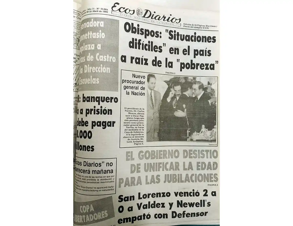 Jueves 30 de abril de 1992