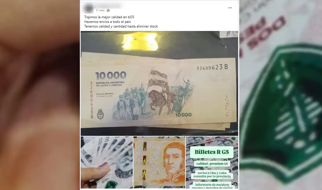 Una publicación de los billetes