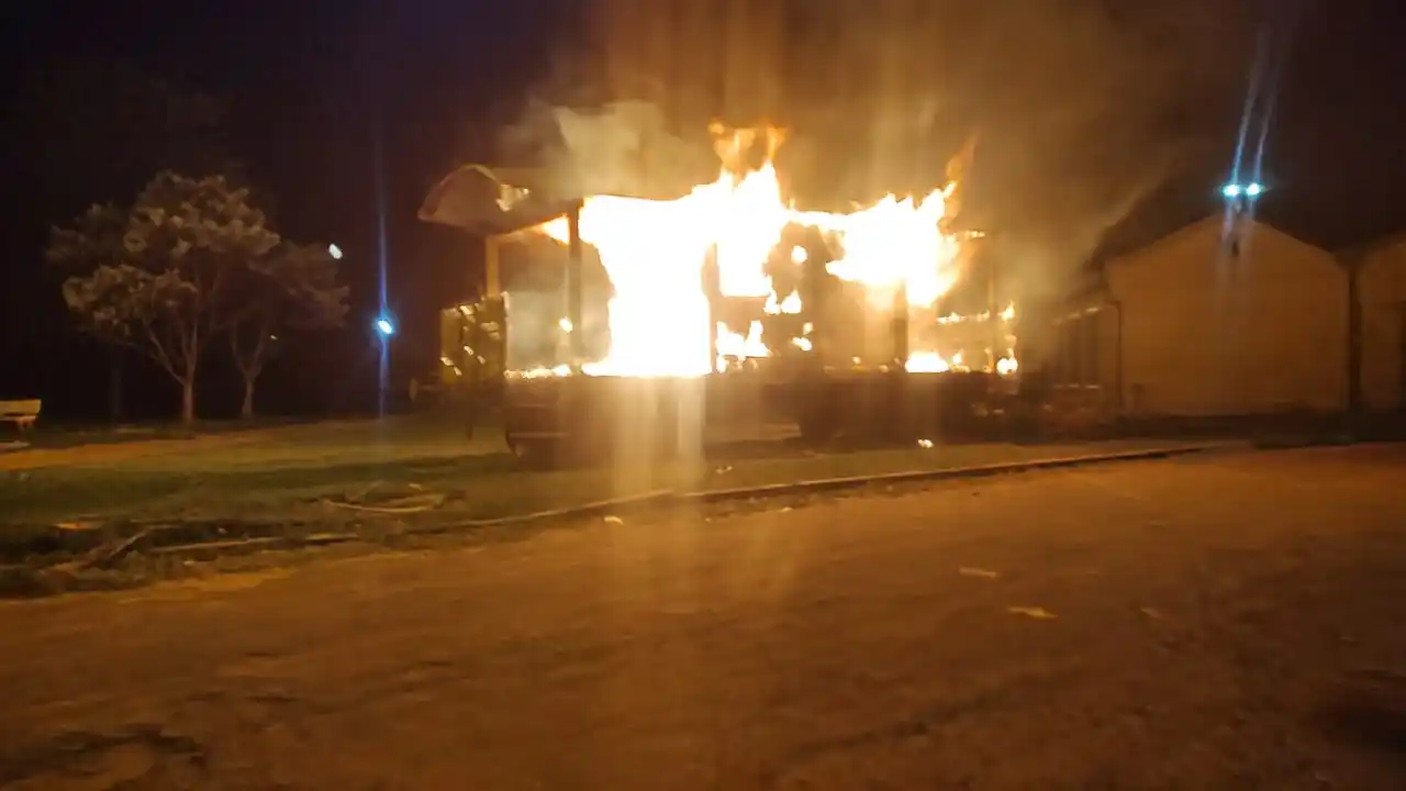 Incendio vagón ferrocarril
