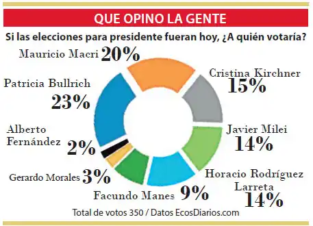 Patricia Bullrich, la más votada en la encuesta