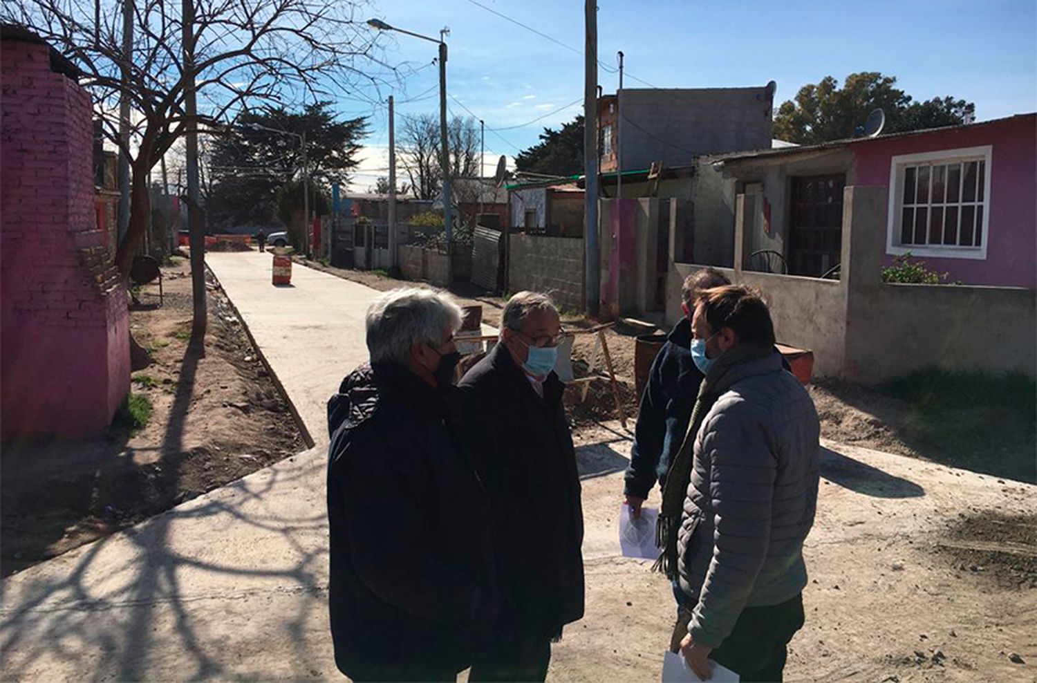 Tandil: Lunghi supervisó avance de obras de pavimento