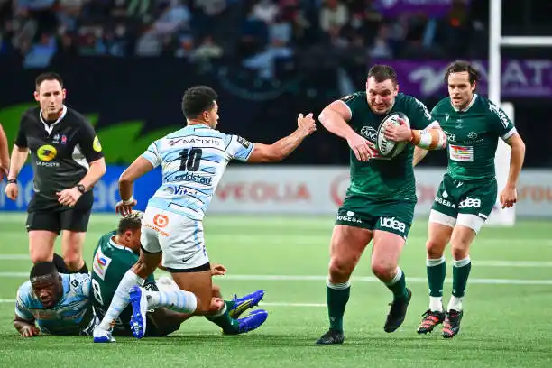 Calles en acción frente a Racing 92.