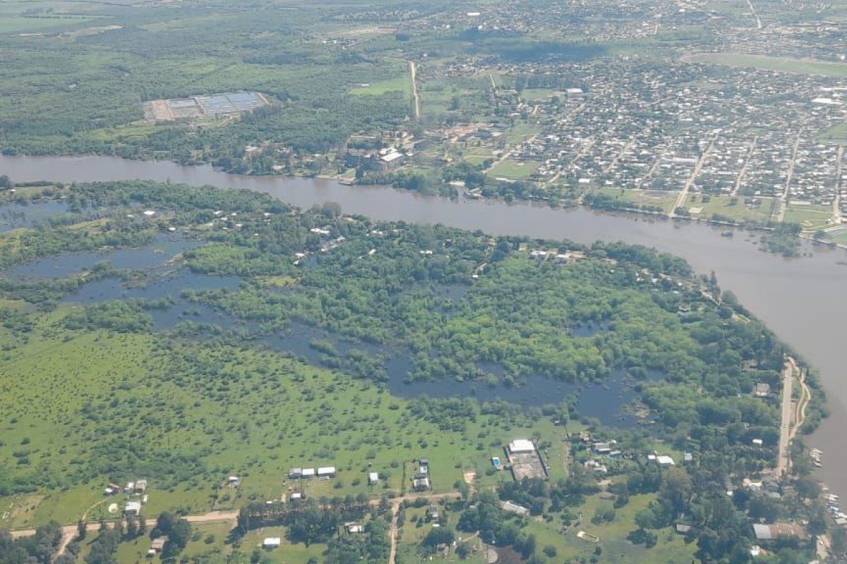 Después de la baja, cómo se ve el río Gualeguaychú desde las alturas