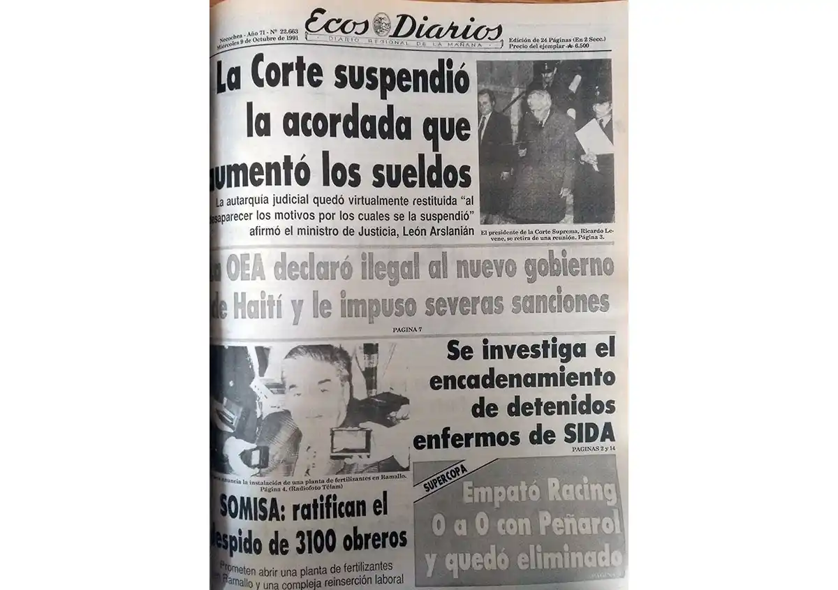 Miércoles 9 de Octubre de 1991