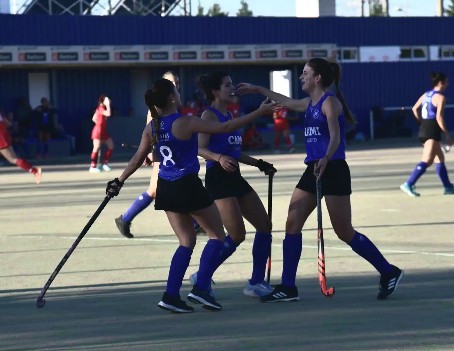 Las "pingüinas" festejaron por un gol de Amparo Roasso