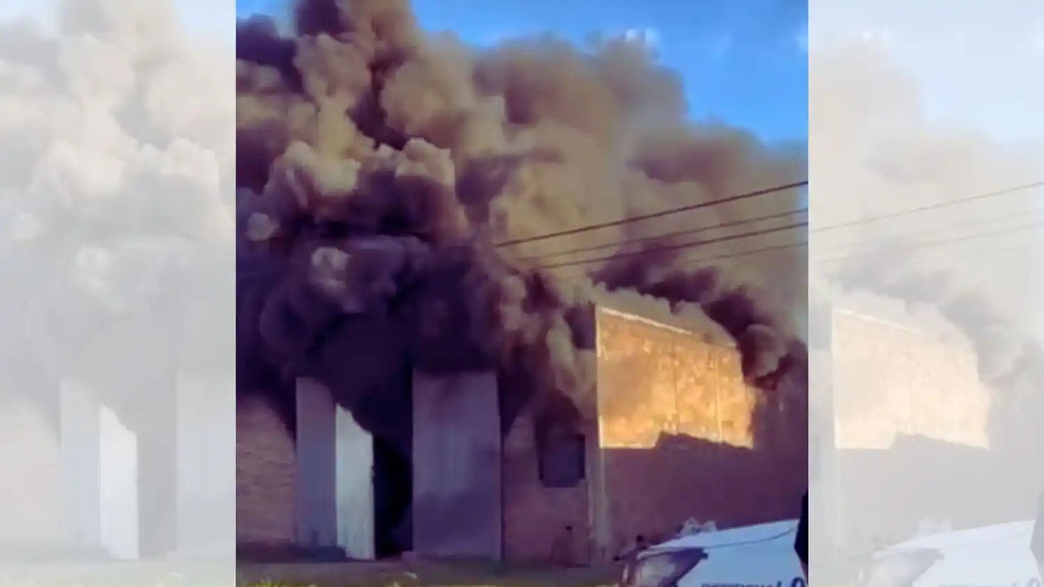 El galpón de calle Italia de Gobernador Castro quedó totalmente destruido por el fuego.